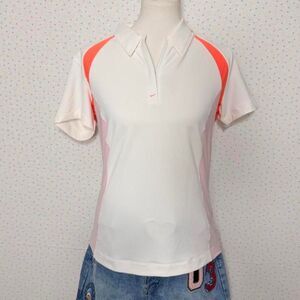 Nike Women's White and Pink T-shirt